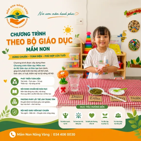 Chương Trình Bộ Giáo Dục Tại Mầm Non Nắng Vàng